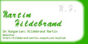 martin hildebrand business card